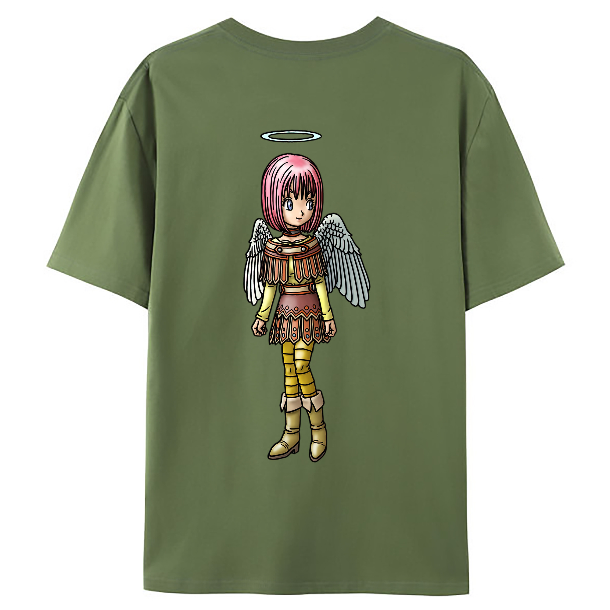 （画像用） ドラゴンクエスト Doragon Kuesuto Dragon Quest 綿100％ メンズ半袖Tシャツ（バックプリント） 通気性